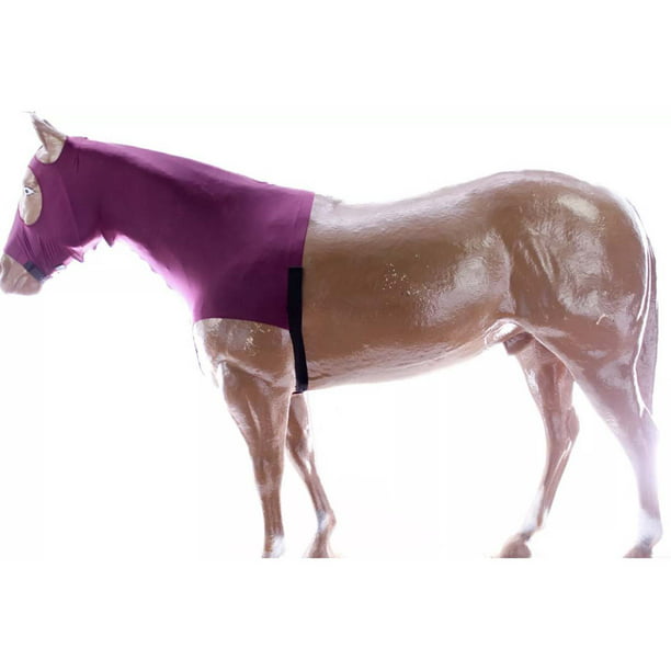 stretch horse hood in  BURGUNDY MAROON 